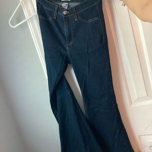 Super Flare Stretch Jeans with Frayed Edge | Judy Blue | 7/28